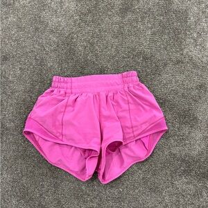 Sonic pink Lululemon hotty hot shorts